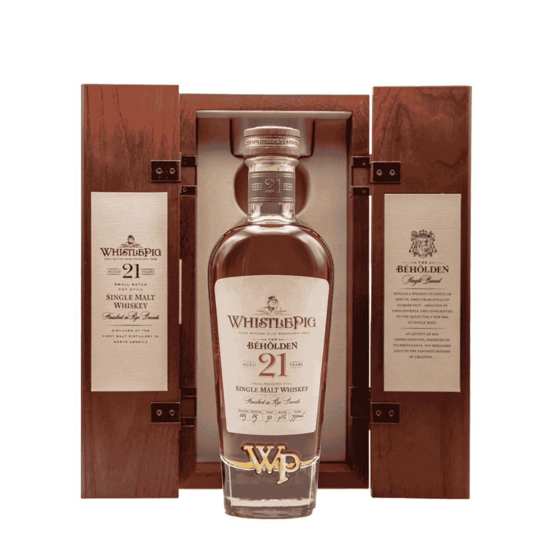 WhistlePig The Béhôlden 21 Year Single Malt Whiskey 750mL