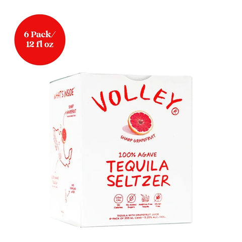 Volley Sharp Grapefruit Tequila Seltzer 6pk 12 fl oz Cans