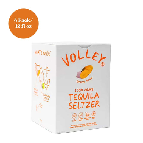 Volley Tropical Mango Tequila Seltzer 6pk 12 fl oz Cans