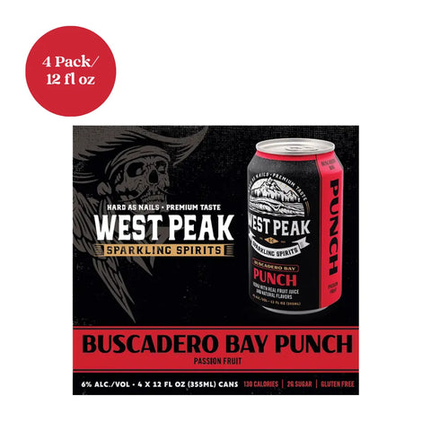 West Peak Sparkling Vodka Punch RTD Cocktail 4pk 12 fl oz Cans