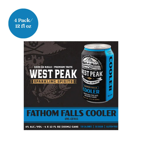 West Peak Sparkling White Rum Cooler RTD Cocktail 4pk 12 fl oz Cans