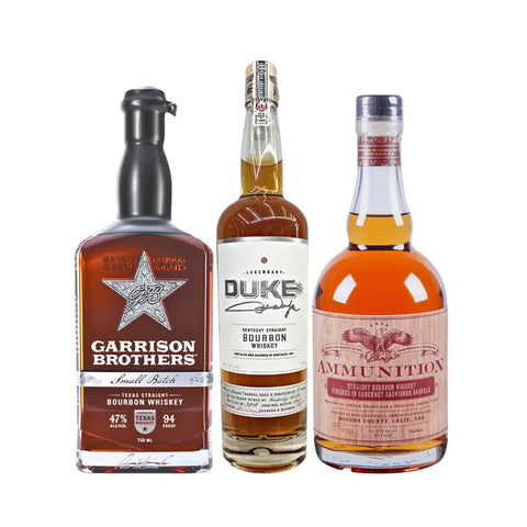 Whiskey Bundle – Garrison Brothers, Legendary Duke & Ammunition (3 x 750mL)