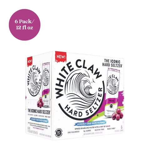 White Claw Grape Hard Seltzer 6pk 12 fl oz Cans