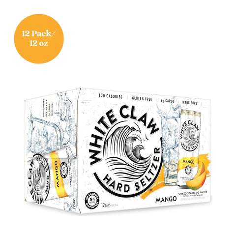 White Claw Hard Seltzer Mango 12pk 12 fl oz