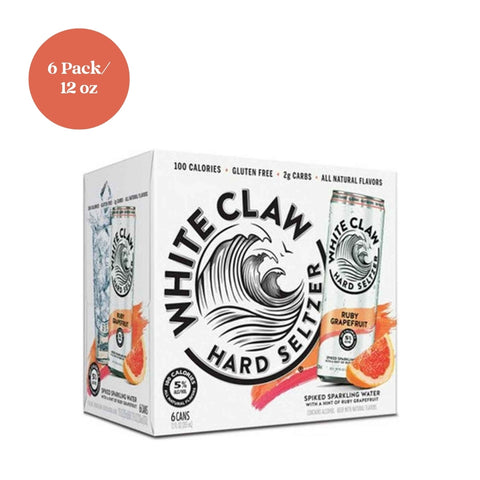 White Claw Hard Seltzer Ruby Grapefruit - 6pk 12 fl oz