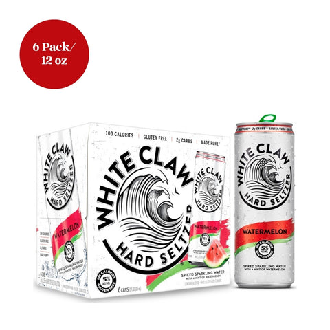 White Claw Hard Seltzer Watermelon 6pk 12 fl oz