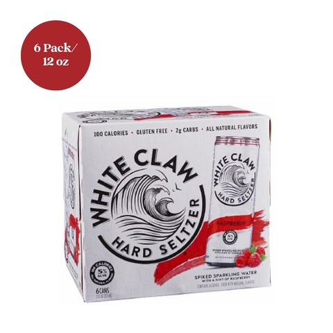 White Claw Raspberry Hard Seltzer 6pk 12 fl oz Cans