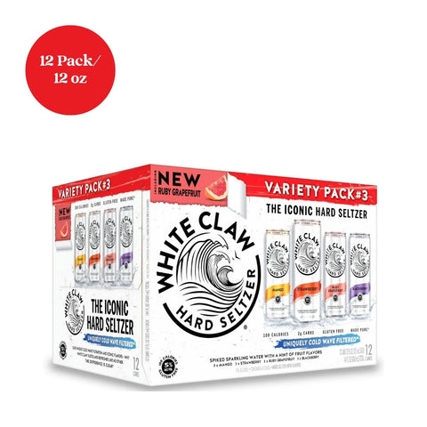 White Claw Variety Pack No.3 Hard Seltzer 12 fl oz 12pk