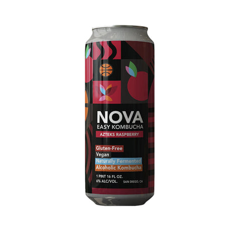 Nova Easy Hard Kombucha Azteks Raspberry 16oz Can