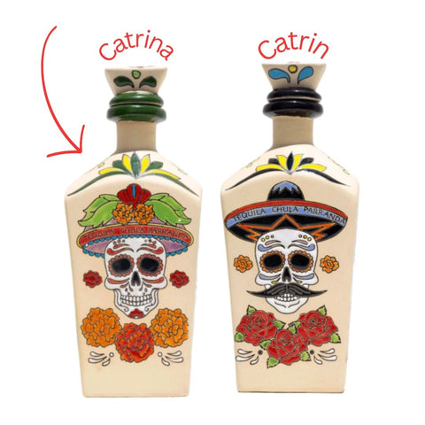 Chula Parranda Tequila Añejo Catrina 1L (Ceramic Bottle)