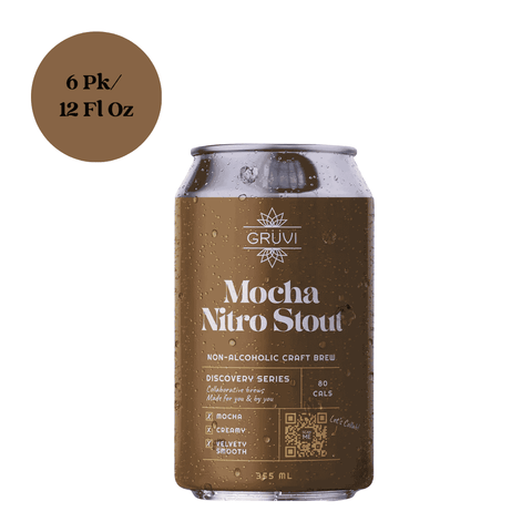 Gruvi Mocha Nitro Stout Non-Alcoholic 12 fl oz 6pk Cans
