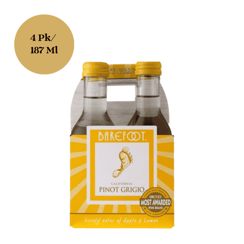 Barefoot Pinot Grigio 4pk 187mL Bottles