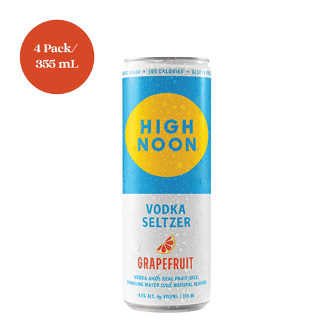 High Noon Vodka Seltzer Grapefruit 4pk 355ml Cans