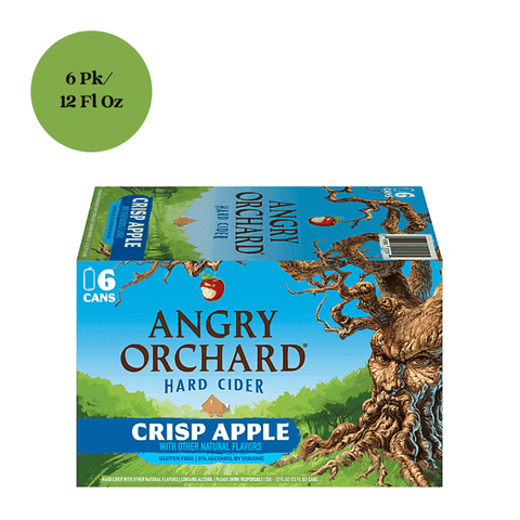 Angry Orchard Hard Cider Crisp Apple 5% ABV 6pk 12 fl oz Cans