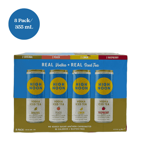High Noon Vodka Iced Tea Variety Pack 8pk 355ml Cans