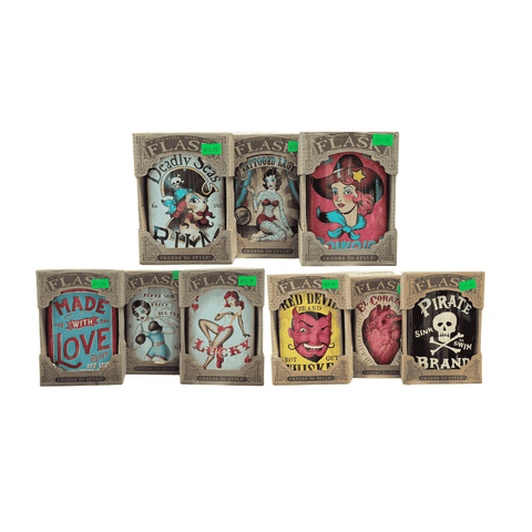 Trixie & Milo Stainless Steel Flask (each design 2x) 8 oz