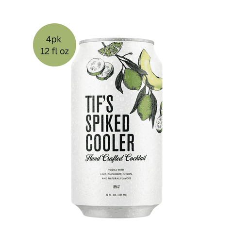 Tif's Spiked Cooler Vodka w/ Cucumber, Lime & Melon 4pk 12 fl oz Cans