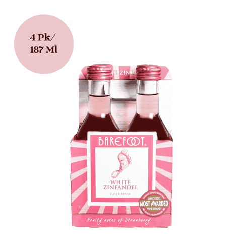 Barefoot White Zinfandel 4pk 187mL Bottles