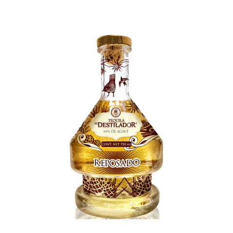 Tequila El Destilador Reposado 100% Agave Round 750mL