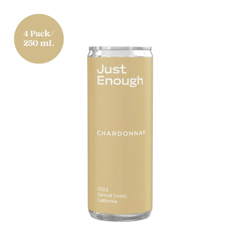 Just Enough Chardonnay 2022 Wine 4pk 250mL Cans