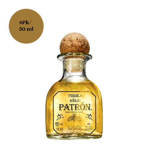 Patron Añejo Tequila 6pk 50mL Shots