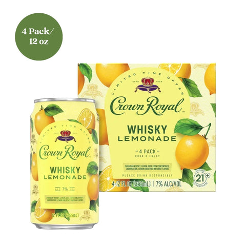 Crown Royal Whisky Lemonade 4pk 12 fl oz